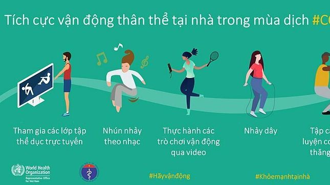 Bài vận động cho những ngày ở nhà