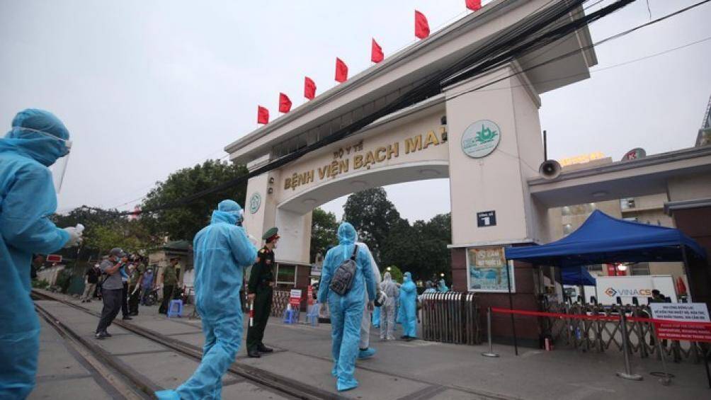 BV Bạch Mai bị phong tỏa vì dịch bệnh Covid-19 từ ngày 28/3 (ảnh: Mạnh Thắng)