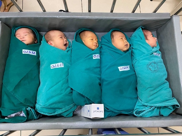 Năm công dân nhí chào đời trong tuần cách ly.