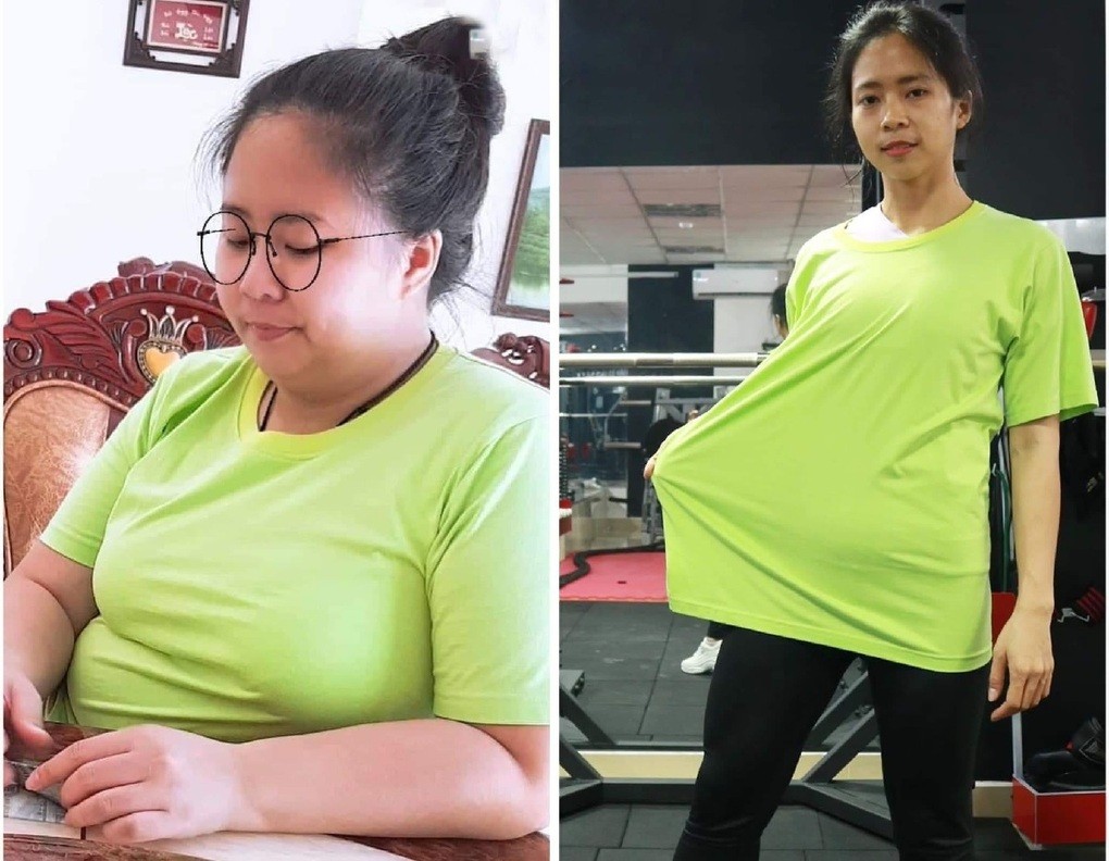 Cô gái 94 kg tập gym giảm cân