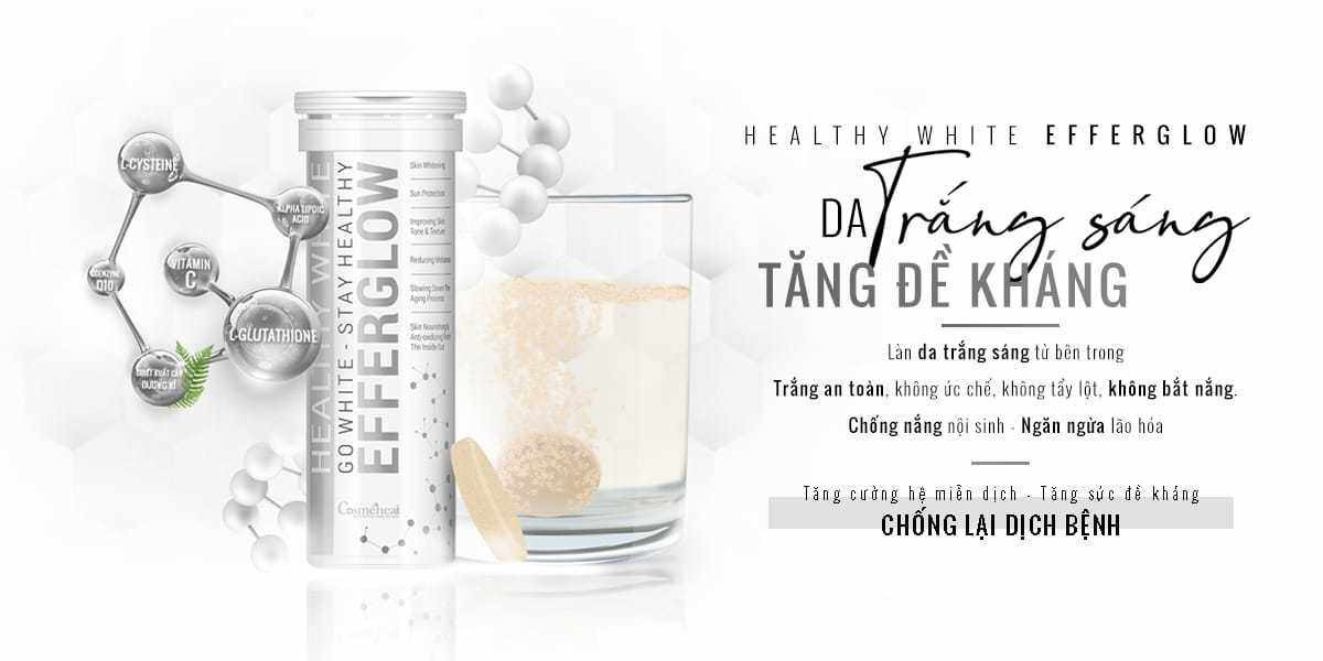 Healthy White EfferGlow quảng cáo lừa tác dụng “uống trắng da”