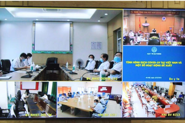 2 bệnh viện họp trực tuyến với Bộ Y tế