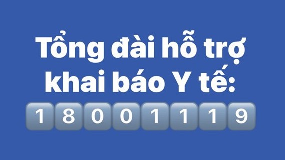 Đã có Đường dây nóng Khai báo y tế 18001119