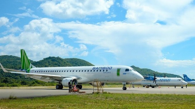 Tháng 8/2021, khai thác máy bay Embraer tại sân bay Điện Biên