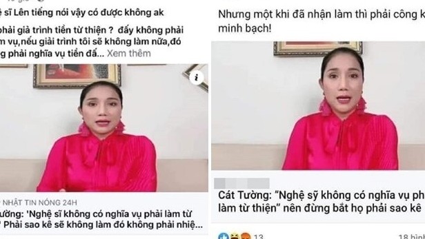 Cát Tường phẫn nộ bị vu vạ phát biểu "đừng bắt nghệ sĩ sao kê"