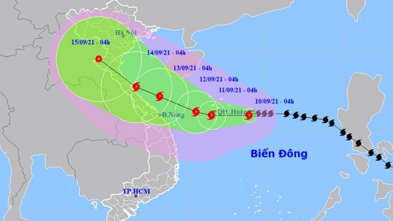 Bão số 5 mạnh cấp 11, giật cấp 13