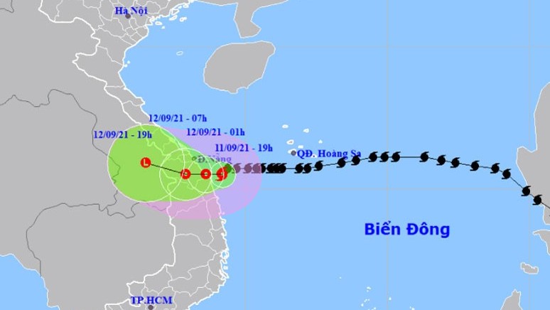 Bão giật cấp 10 vào vùng biển Thừa Thiên Huế đến Quảng Ngãi