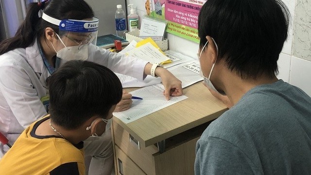 Trẻ khám tầm soát tại Bệnh viện Nguyễn Tri Phương.