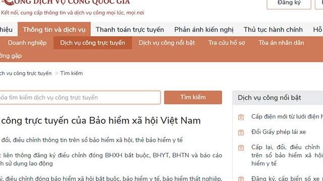 Tiếp nhận quyết định hưởng và chi trả trợ cấp thất nghiệp trên Cổng Dịch vụ công quốc gia