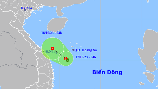 Áp thấp nhiệt đới áp sát miền Trung