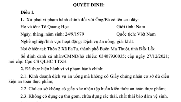 17 học sinh ngộ độc trà sữa, phạt chủ quán 25 triệu đồng